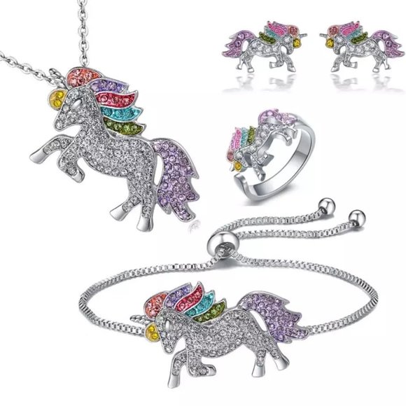 Lovely 18KGP Unicorn Earrings - Picture 6 of 6